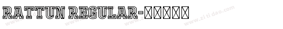 rattun regular字体转换